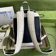 Gucci GG Embossed Backpack In White 658579 Size 27×37×13cm - 2