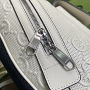 Gucci GG Embossed Backpack In White 658579 Size 27×37×13cm - 4
