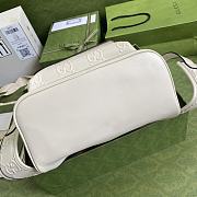 Gucci GG Embossed Backpack In White 658579 Size 27×37×13cm - 5