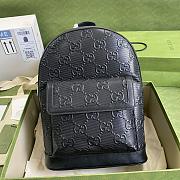 Gucci GG Embossed Backpack In Black 658579 Size 27×37×13cm - 1