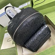 Gucci GG Embossed Backpack In Black 658579 Size 27×37×13cm - 2