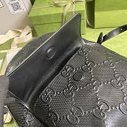 Gucci GG Embossed Backpack In Black 658579 Size 27×37×13cm - 5