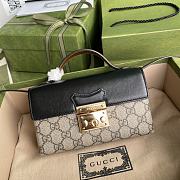 Gucci Padlock Mini Bag In Beige & Ebony Supreme 652683 Size 18x10x5cm - 1