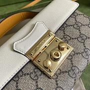 Gucci Padlock Mini Bag In White & Ebony Supreme 652683 18cm - 2