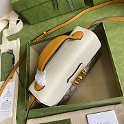 Gucci Padlock Mini Bag In White & Ebony Supreme 652683 18cm - 3