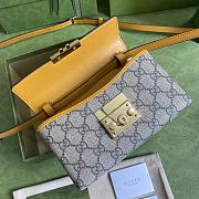 Gucci Padlock Mini Bag In White & Ebony Supreme 652683 18cm - 4