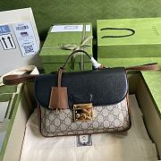 Gucci Padlock Shoulder Bag In Black 644527 Size 27.5x18x6cm - 1
