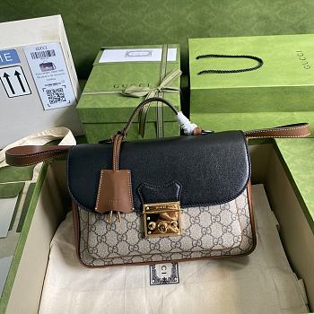Gucci Padlock Shoulder Bag In Black 644527 Size 27.5x18x6cm