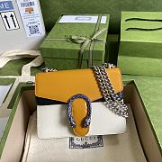 Gucci Dionysus Mini Leather Bag In Yellow & White 421970 Size 20cm - 1