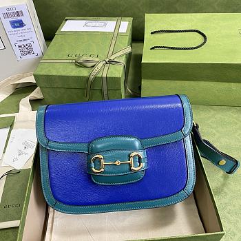 Gucci Horsebit In Blue 602204 Size 25.5x18x6cm
