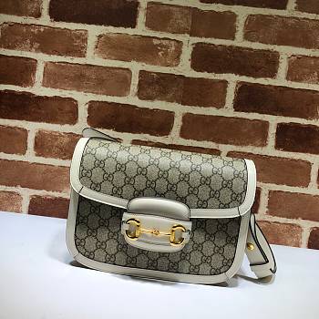 Gucci Horsebit In White Canvas 602204 Size 25cm