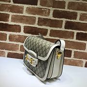 Gucci Horsebit In White Canvas 602204 Size 25cm - 2