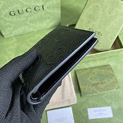 Gucci Embossed Wallet In Black 625562 Size 12x9.7cm - 3
