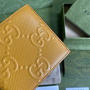 Gucci Embossed Wallet In Yellow 625562 Size 12x9.7cm - 5