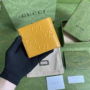 Gucci Embossed Wallet In Yellow 625562 Size 12x9.7cm - 6
