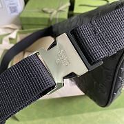 Gucci Embossed Belt Bag In Black 645093 Size 28×18×8cm - 6