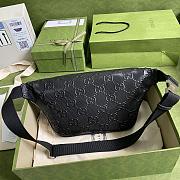 Gucci Embossed Belt Bag In Black 645093 Size 28×18×8cm - 5
