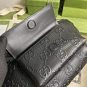 Gucci Embossed Belt Bag In Black 645093 Size 28×18×8cm - 2