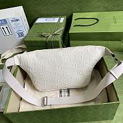 Gucci Embossed Belt Bag In White 645093 Size 28×18×8cm - 3
