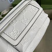 Gucci Embossed Belt Bag In White 645093 Size 28×18×8cm - 4