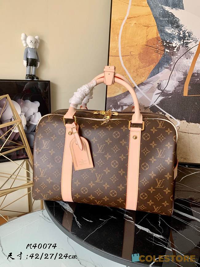 Louis Vuitton Carryall Monogram Canvas In Pink Strap M40074 Size 41cm - 1