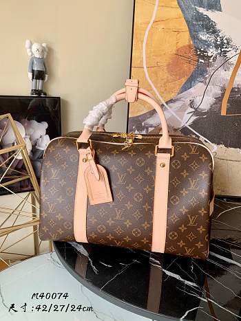 Louis Vuitton Carryall Monogram Canvas In Pink Strap M40074 Size 41cm