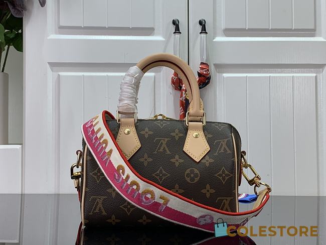 Louis Vuitton Speedy Bandoulière With Pink Strap20 M41112 20cm  - 1