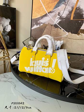 Louis Vuitton Keepall XS In Yellow M80118 Size 21cm