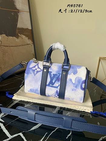 Louis Vuitton Keepall XS Biocolor Navy Blue M80118 21cm 
