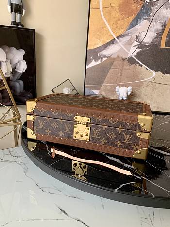Louis Vuitton Coffret Tresor Monogram Canvas In Blue M47023 Size 35x12x19.5cm