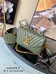 Louis Vuitton Multi Pochette New Wave In Green Khaki M57942 Size 21cm - 1