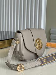 Louis Vuitton Pont 9 Soft Calfskin Leather In Grey M55948 Size 25cm - 4