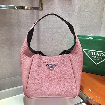 Prada Pink Leather Handbag 1BC127 Size 23x21x13cm