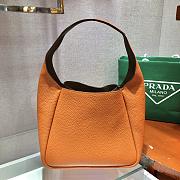 Prada Orange Leather Handbag 1BC127 Size 23x21x13cm - 5