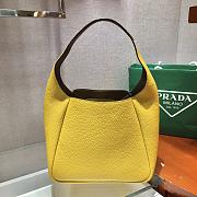 Prada Yellow Leather Handbag 1BC127 Size 23x21x13cm - 4