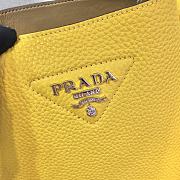 Prada Yellow Leather Handbag 1BC127 Size 23x21x13cm - 3