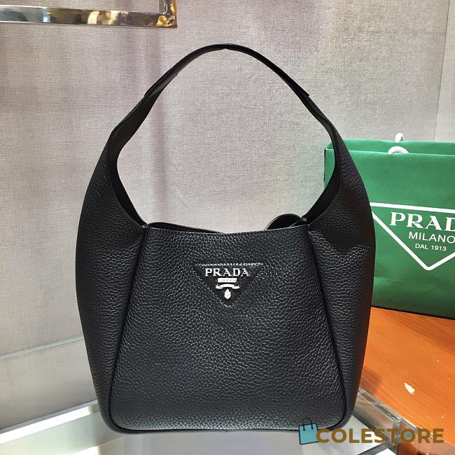 Prada Black Leather Handbag 1BC127 Size 23x21x13cm - 1