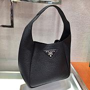 Prada Black Leather Handbag 1BC127 Size 23x21x13cm - 5