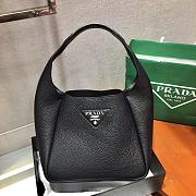 Prada Black Leather Handbag 1BC127 Size 23x21x13cm - 3