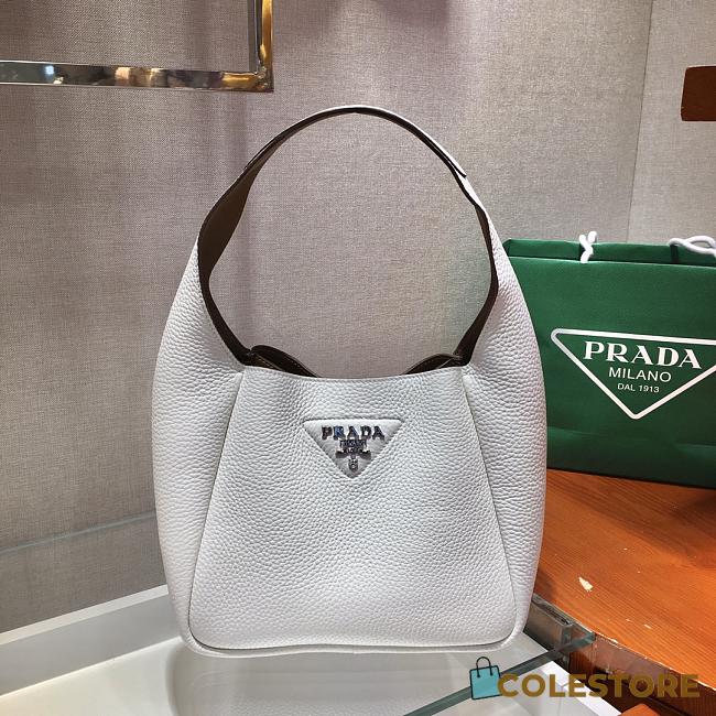 Prada White Leather Handbag 1BC127 Size 23x21x13cm - 1