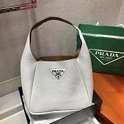 Prada White Leather Handbag 1BC127 Size 23x21x13cm - 6