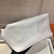Prada White Leather Handbag 1BC127 Size 23x21x13cm - 5