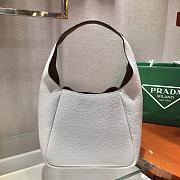 Prada White Leather Handbag 1BC127 Size 23x21x13cm - 2