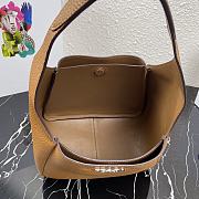 Prada Small Brown Leather Handbag 1BC127 Size 23x21x13cm  - 6
