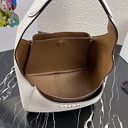 Prada Small White Leather Handbag 1BC127 Size 23x21x13cm  - 6