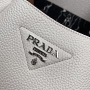 Prada Small White Leather Handbag 1BC127 Size 23x21x13cm  - 2