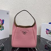 Prada Small Pink Leather Handbag 1BC127 Size 23x21x13cm  - 1