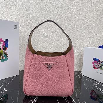 Prada Small Pink Leather Handbag 1BC127 Size 23x21x13cm 