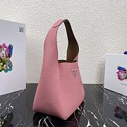 Prada Small Pink Leather Handbag 1BC127 Size 23x21x13cm  - 3