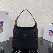 Prada Small Black Leather Handbag 1BC127 Size 23x21x13cm  - 1